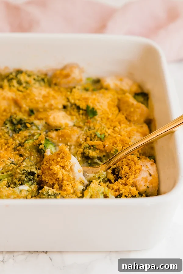 Healthy Two Week Quarantine Eating Guide and Grocery List 5 Chicken Divan, a comforting dish with chicken breast and broccoli.