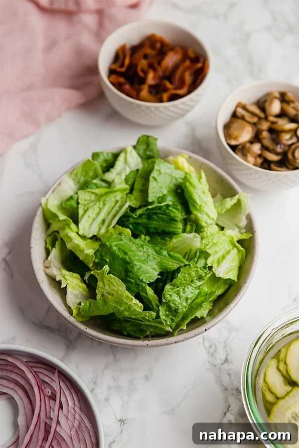 Fresh Ingredients for Loaded Burger Bowls