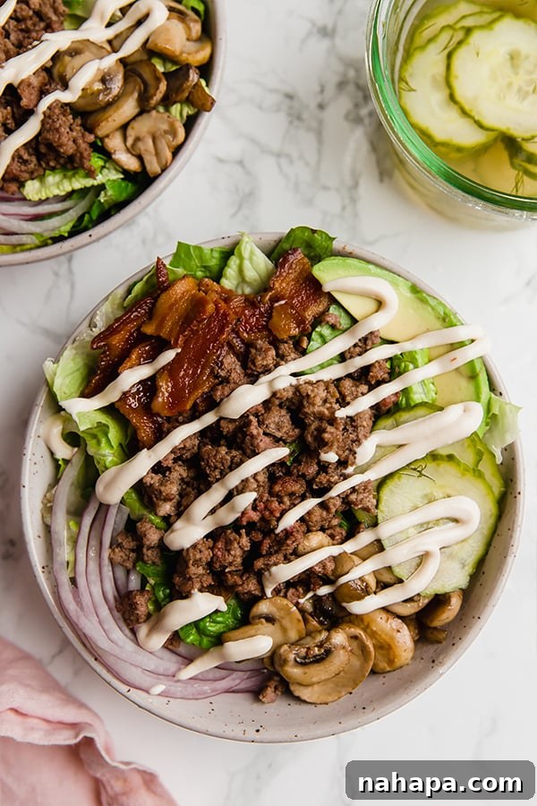 Variations of Loaded Burger Bowls