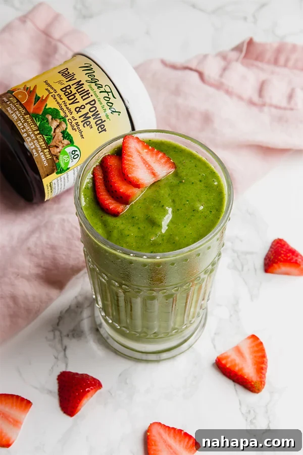 Green Mama Smoothie, a nutrient-packed drink for expectant and new mothers