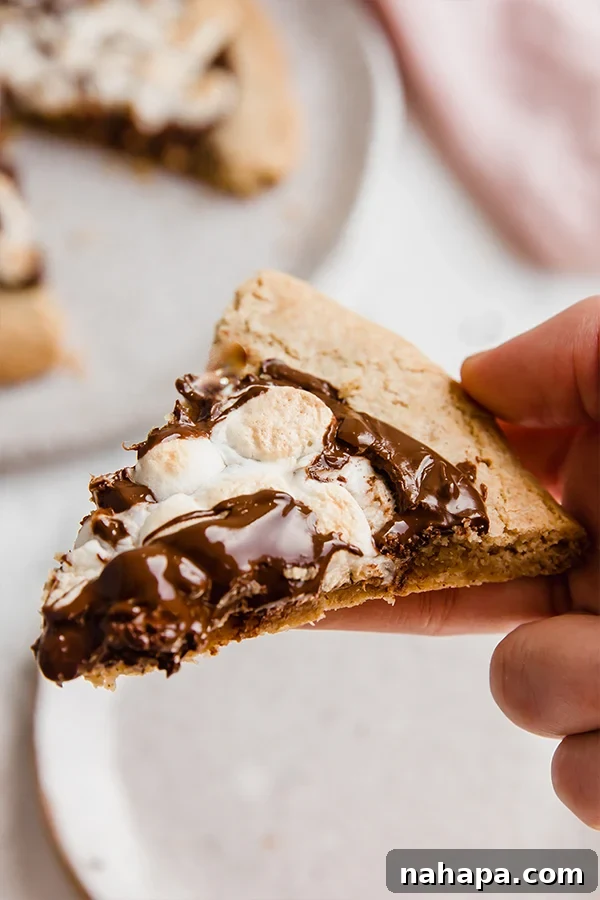 S'mores Pizza: Gluten-Free Indulgence 3 S'mores Pizza close-up with melted marshmallows