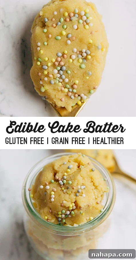 Healthy No-Bake Gluten-Free Cake Batter Bliss 7 Edible Cake Batter