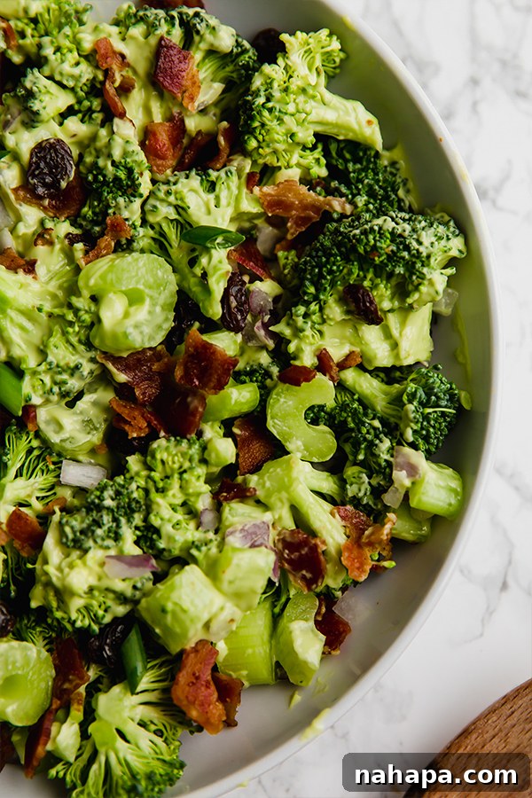 Healthy Bacon Broccoli Salad for Father's Day Side Dish