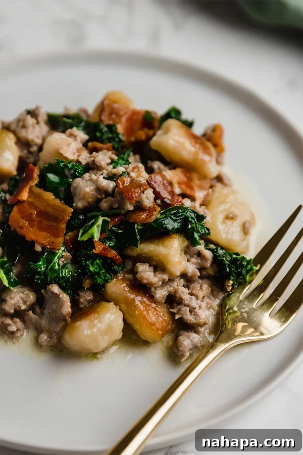 Hearty Sausage and Gnocchi Skillet - Grain-Free & Paleo