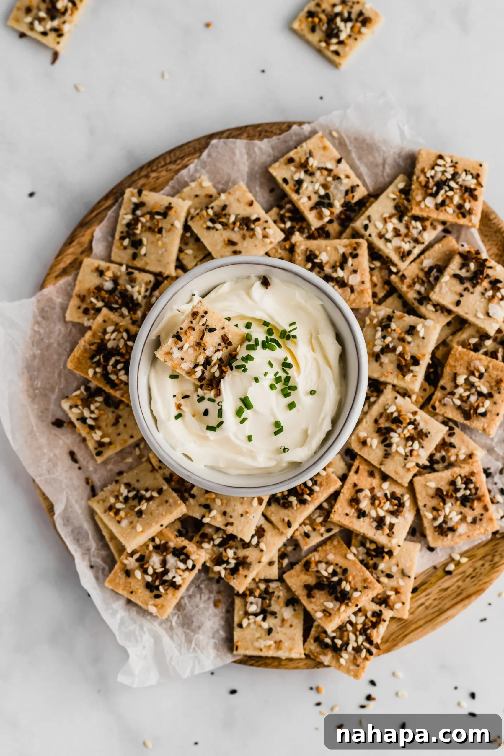 Delicious Paleo Everything Bagel Crackers