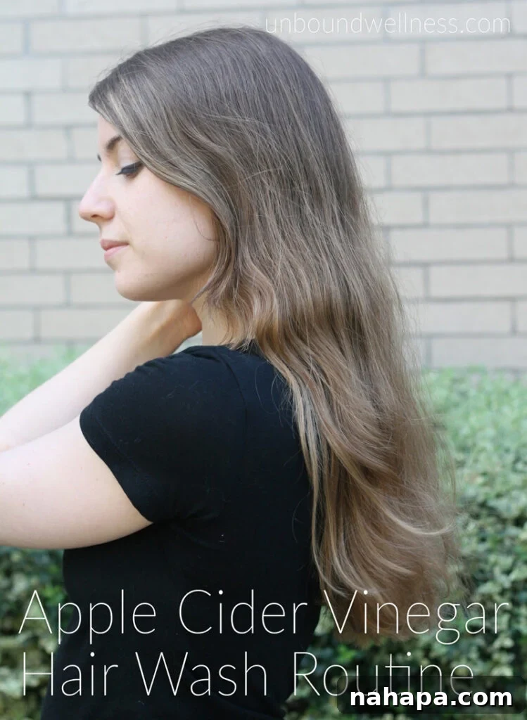 Healthy, Shiny Hair with Apple Cider Vinegar Rinse