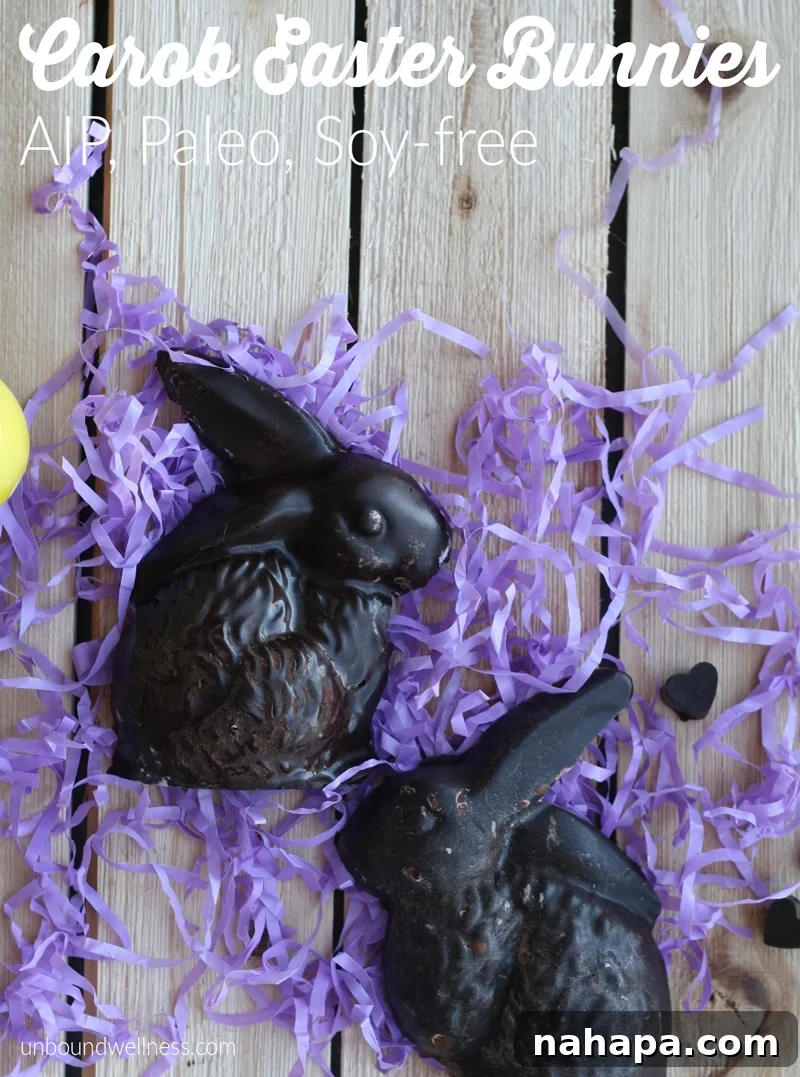 Mock Chocolate Carob Easter Bunnies AIP Paleo Soy Free 2 AIP "Chocolate" Carob Easter Bunnies