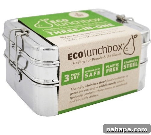 An EcoLunch box filled with AIP-compliant foods.
