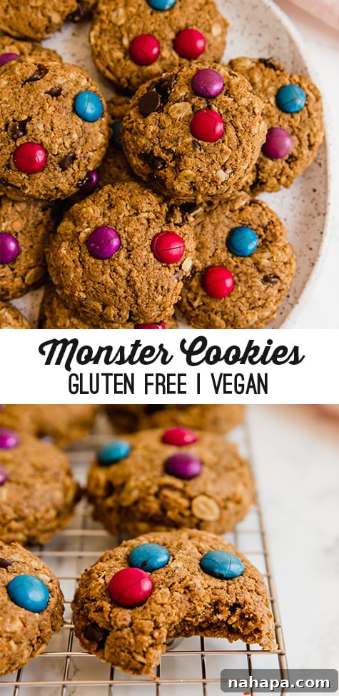 Pin this Gluten-Free Peanut-Free Monster Cookies recipe for later