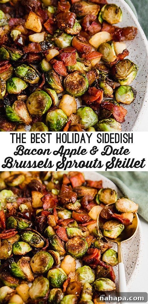 Pin for Bacon, Date & Apple Brussels Sprout Skillet