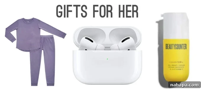 Holiday Gifts For Her: Cozy loungewear, personalized jewelry, and skincare