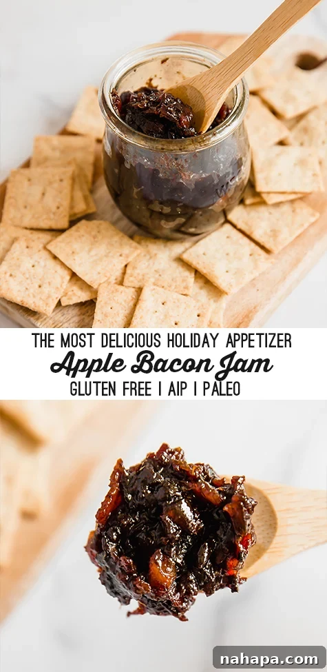 Caramelized Apple Bacon Delight 6 A beautifully presented image of Apple Bacon Jam, perfect for sharing on social media