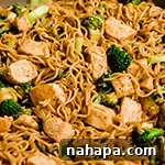 Chicken and Ramen Stir Fry in a bowl