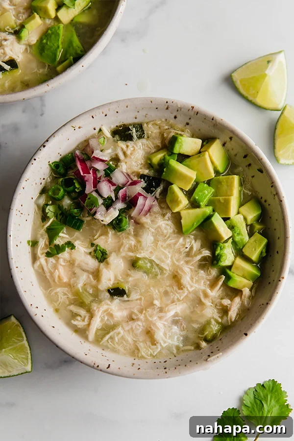 Clean Comfort White Chicken Chili 3 white chicken chili in bowl