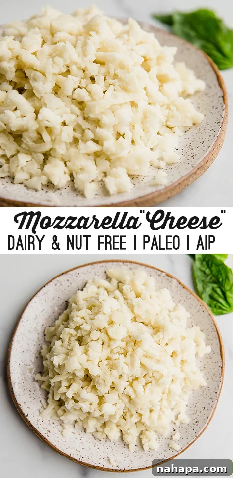 Pin this AIP Mozzarella Cheese recipe for later