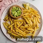 Small image of cooked Jicama Fries, ready to be served.
