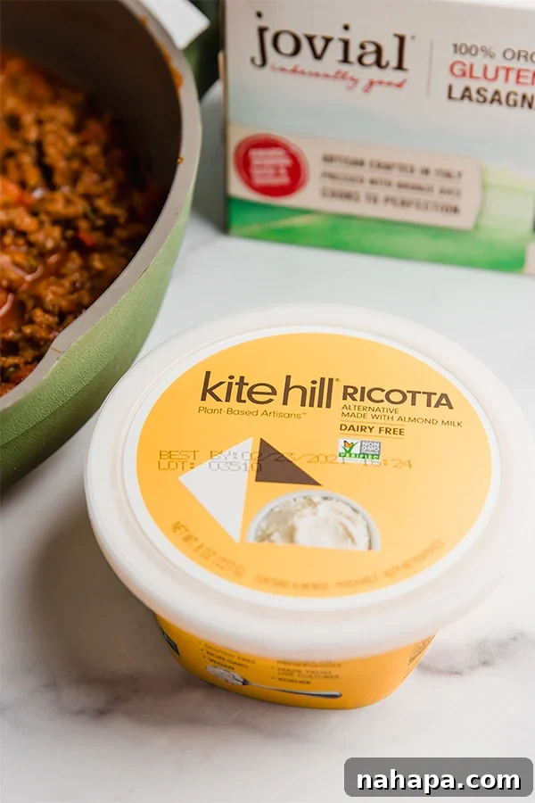 Make Ahead Gluten Free Dairy Free Lasagna Roll Ups 3 kite hill dairy free ricotta cheese