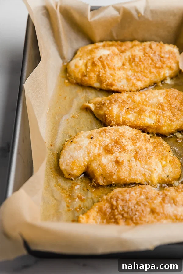 chicken parmesan in a baking dish