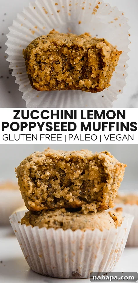 Lemon Zucchini Poppyseed Muffins Pinterest Pin