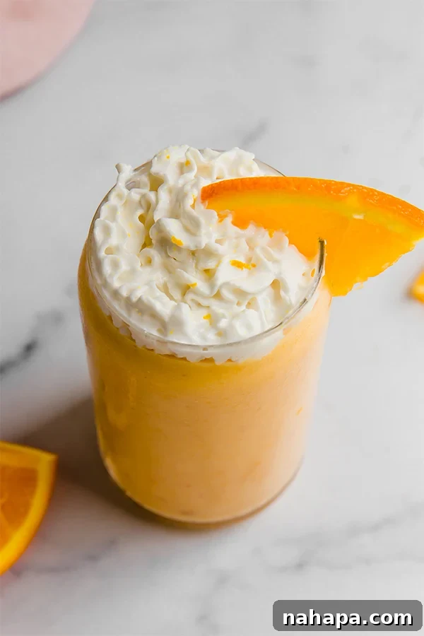 Healthy Banana-Free Orange Creamsicle Smoothie 5 Healthy Orange Creamsicle Smoothie