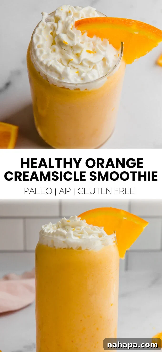 Healthy Banana-Free Orange Creamsicle Smoothie 6 Promotional image related to wellness