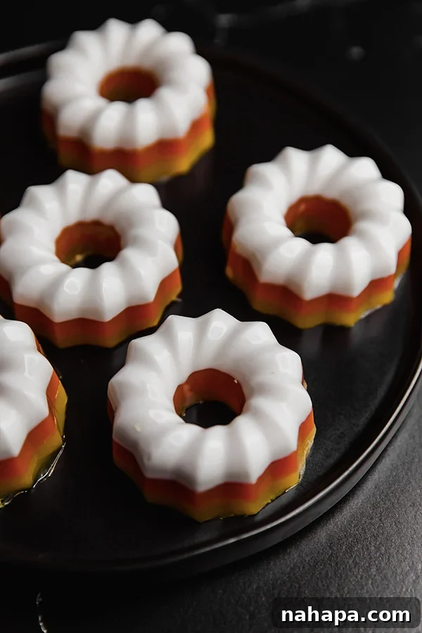 Candy Corn Mini Gelatin Gummy Molds (Paleo, No Food Dye)