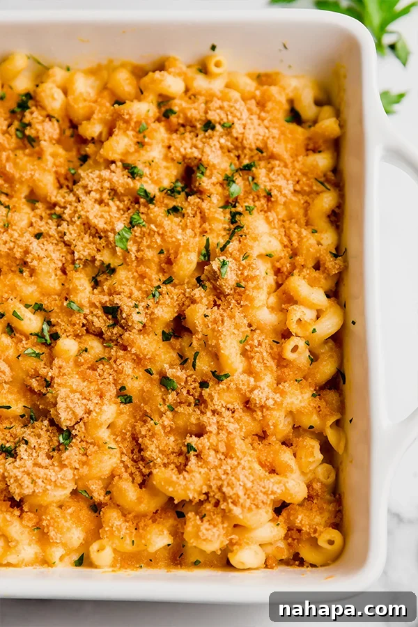 Indulgent Paleo Baked Mac and Cheese Gluten Dairy Free 5 Paleo Baked Mac and Cheese in a baking dish