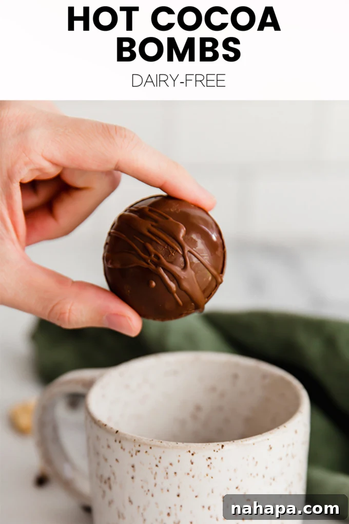 Final product shot of assorted hot cocoa bombs, beautifully decorated and arranged