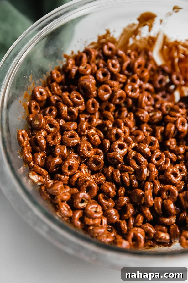 Gluten-Free Puppy Chow chilling in the fridge