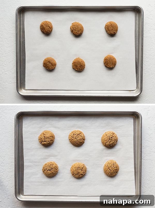 A tray of unbaked Tiramisu cookies, slightly flattened, ready to go into the oven.