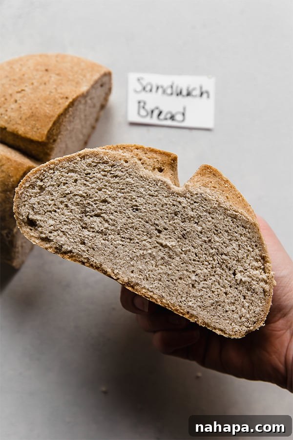 The Ultimate Gluten-Free Bread Selection 4 A perfectly sliced loaf of gluten-free sandwich bread, ready for gourmet creations.