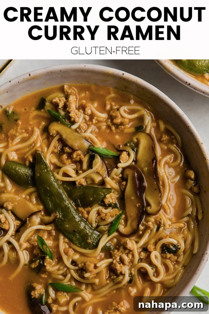 A beautiful featured image of the Creamy Coconut Curry Ramen dish, perfectly styled and inviting.