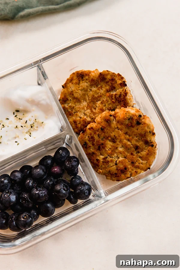 A perfectly assembled egg-free protein breakfast box, ready for a healthy start to the day.
