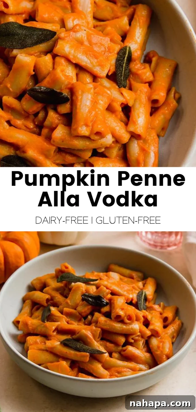 A final large image of the Pumpkin Penne Alla Vodka, perfect for sharing on social media.