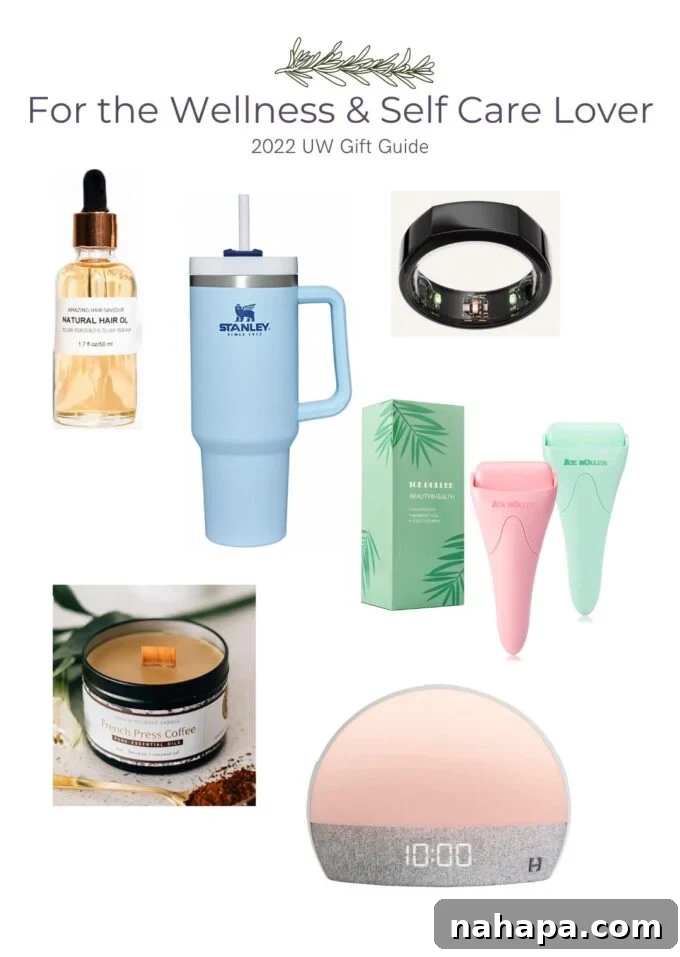 Wellness Gift Guide: Hair oil, Stanley Cup, Oura Ring, ice roller, Fontana Candles, Hatch alarm clock