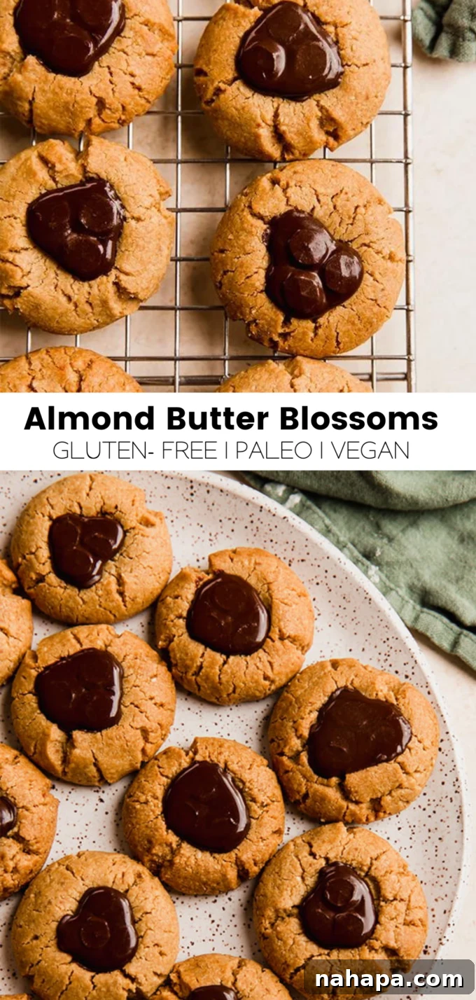Guilt-Free Paleo Vegan Almond Butter Blossoms 8 A final, enticing image of a stack of almond butter blossoms.