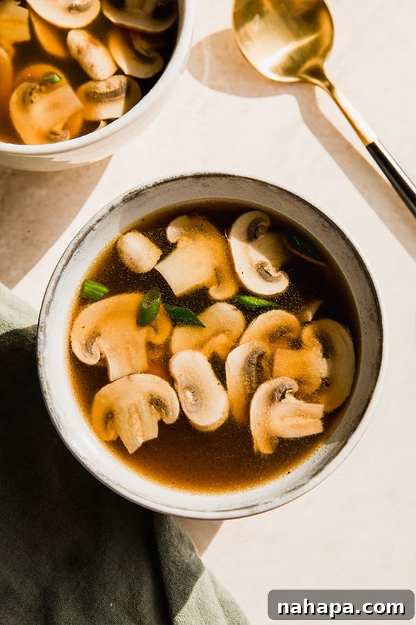 Crystal Clear Dashi Broth 2 A bowl of japanese clear soup