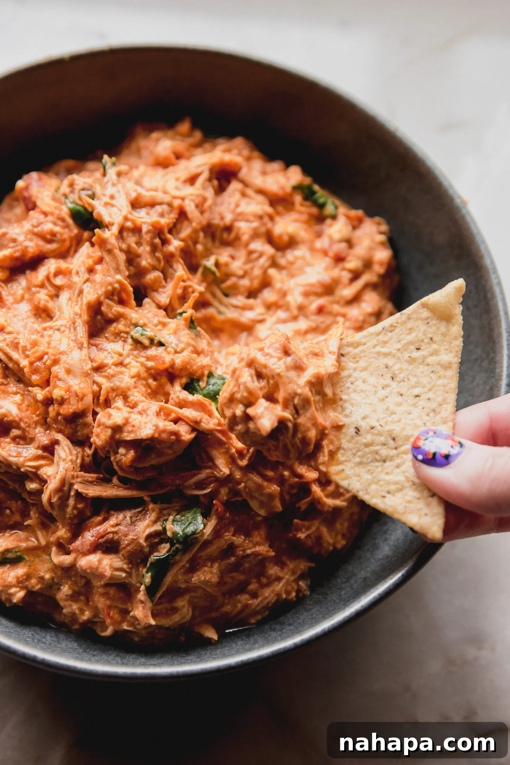 Set It and Forget It: 20+ Delicious Gluten-Free Slow Cooker Meals 23 Slow Cooker Creamy Salsa Chicken ready to be served