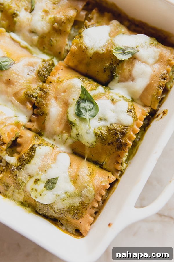 White Pesto Lasagna Roll Ups