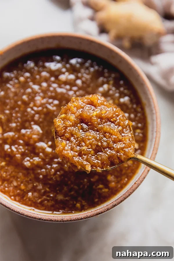A bowl of hibachi ginger sauce, ready to be served with a meal.