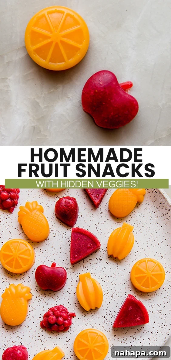 A Pinterest-friendly image promoting homemade fruit snacks, perfect for sharing on social media.