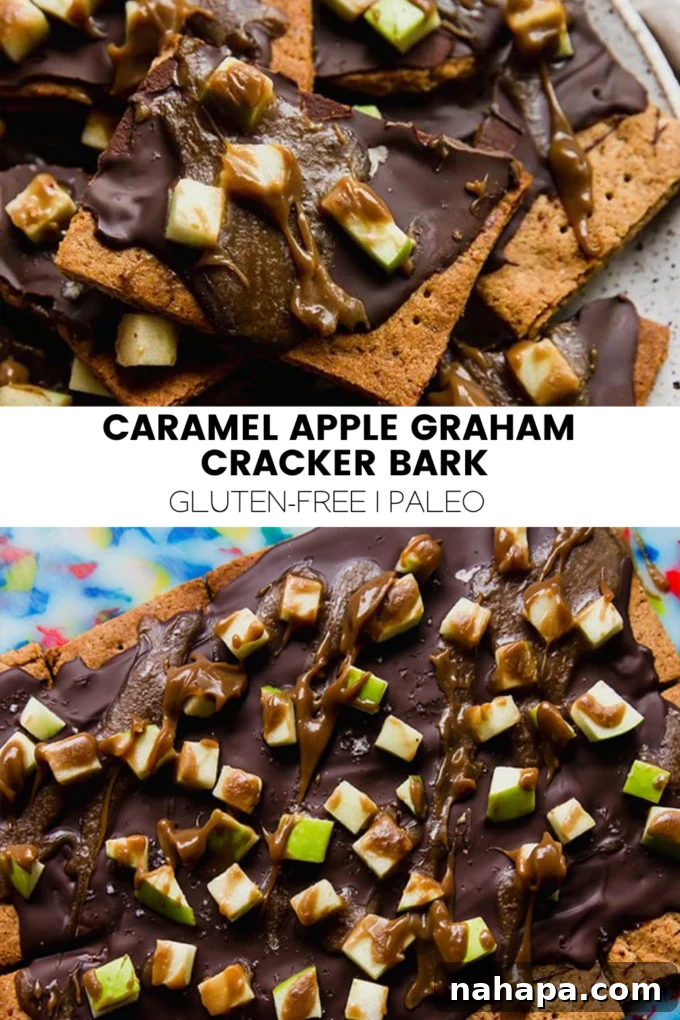 Autumn Caramel Apple Graham Bark 6 Caramel Apple Graham Cracker Bark final image.