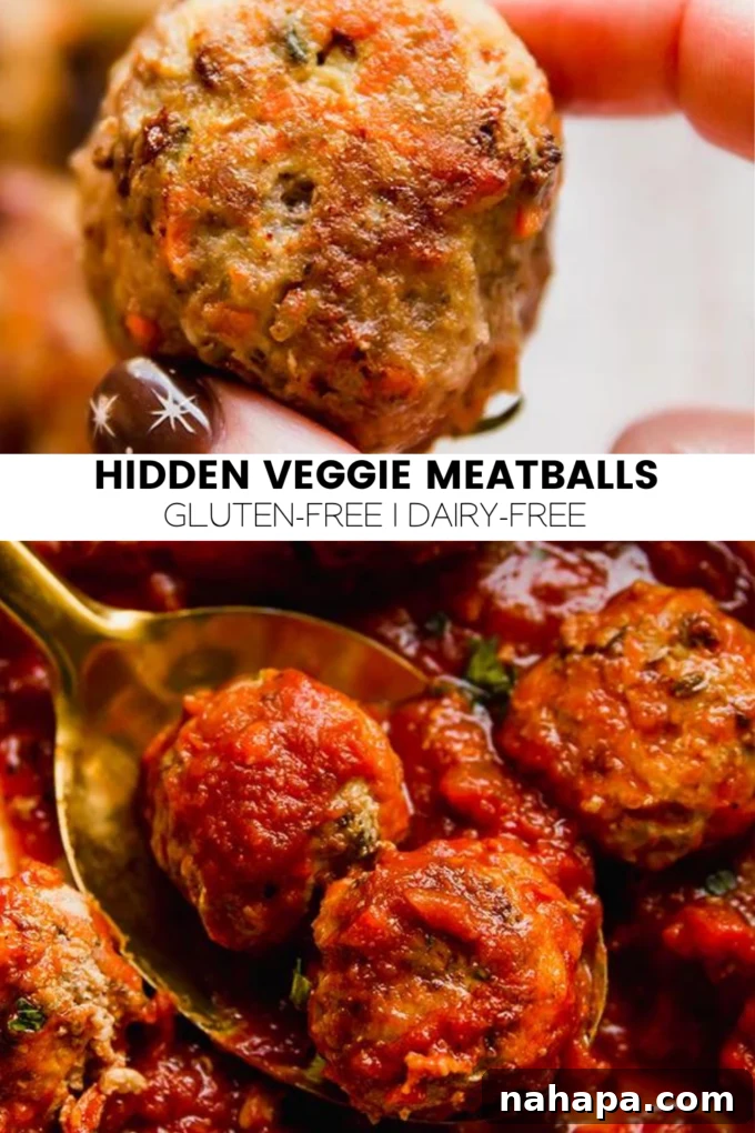 A vibrant hero image of delicious hidden veggie meatballs, ready to be enjoyed.