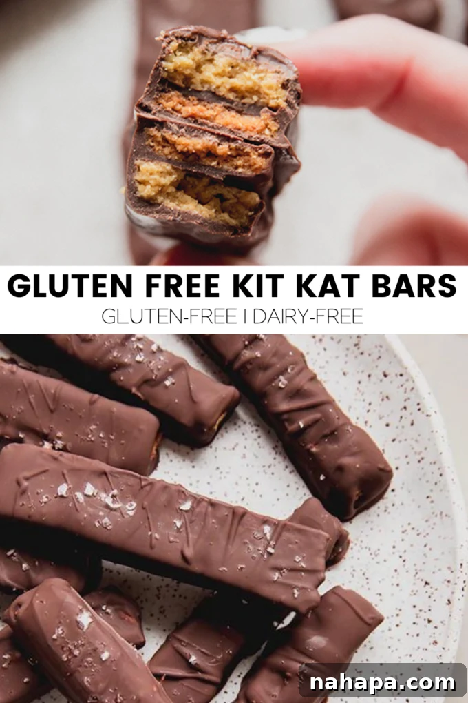 A beautifully arranged plate of Gluten-Free Kit Kat Bars.