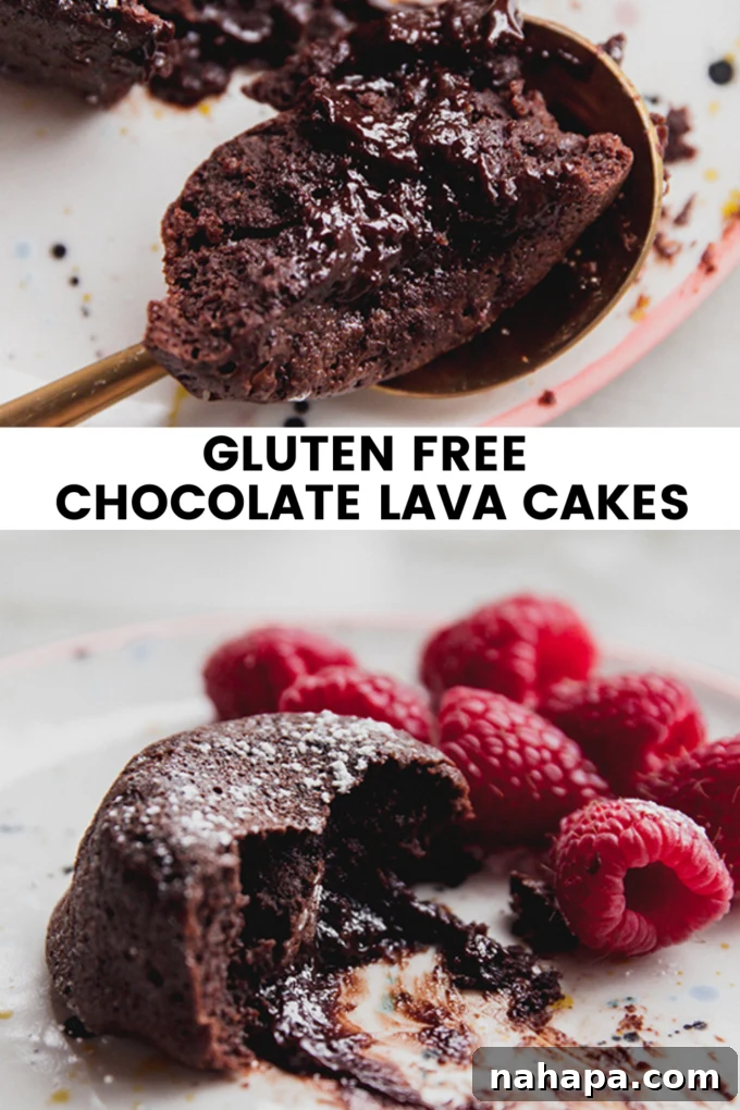 A beautifully presented Gluten-Free Chocolate Lava Cake on a plate with fresh berries, ready to be enjoyed.