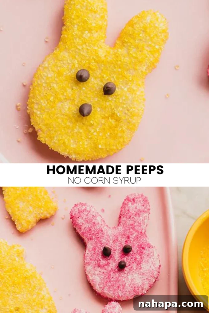 A stunning final image of the Homemade Peeps, presented beautifully on a clean background, highlighting their festive and inviting appearance.