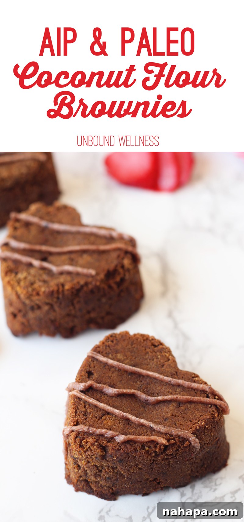 AIP Valentine's Brownies Guilt-Free Love Bites 3 AIP Coconut Flour Brownies (perfect for Valentine's Day!)