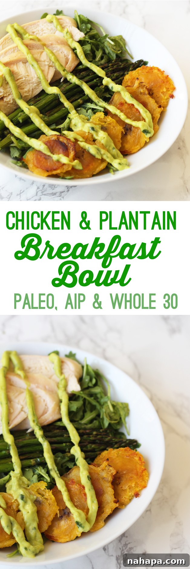 Chicken & Plantain Breakfast Bowl (Whole 30, AIP, Paleo)