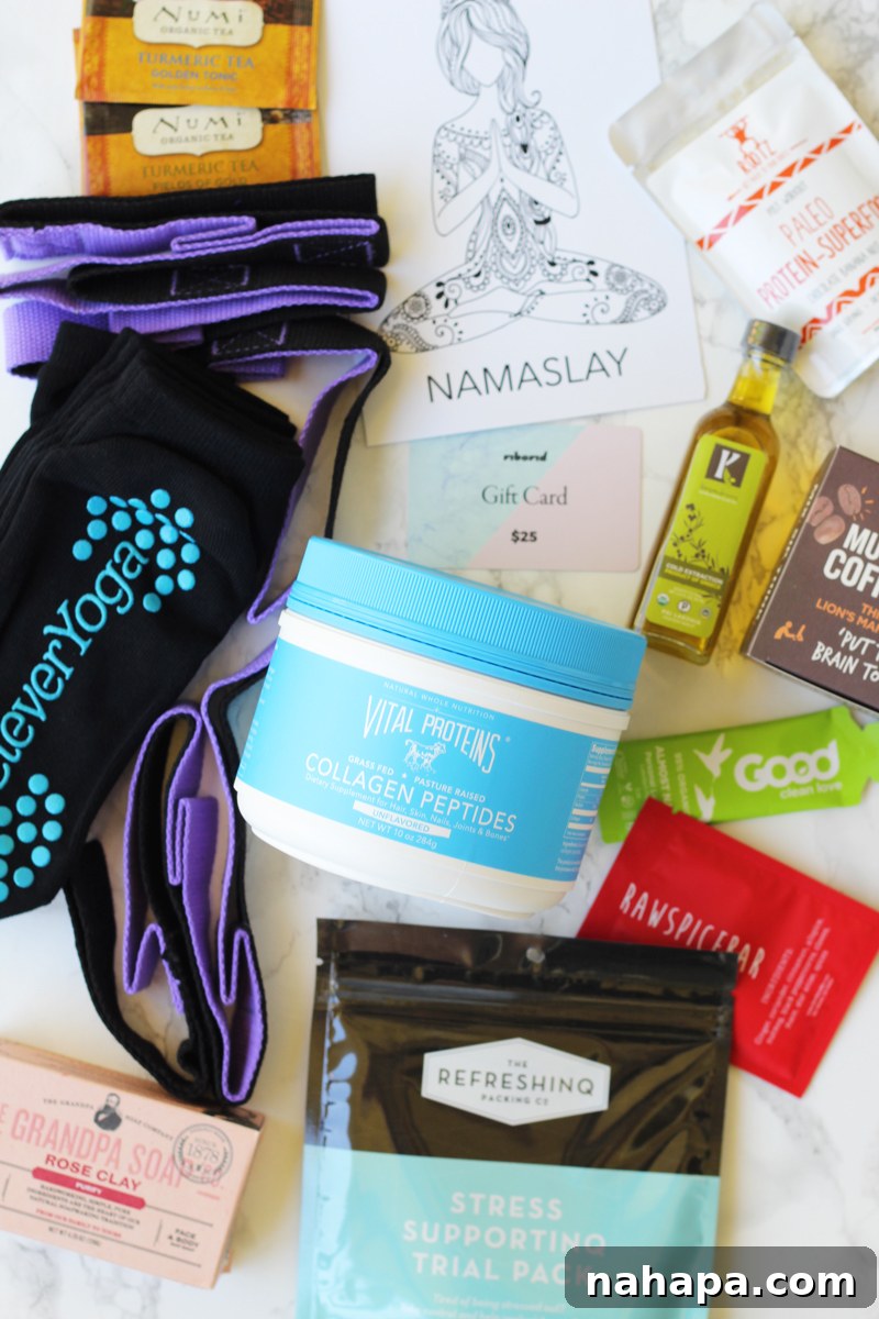 YBC Mantra Box Winter 2017 Review: A beautifully arranged collection of yoga and wellness products.