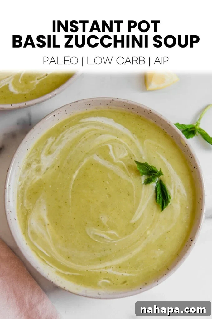 Zucchini Soup Pinterest Pin